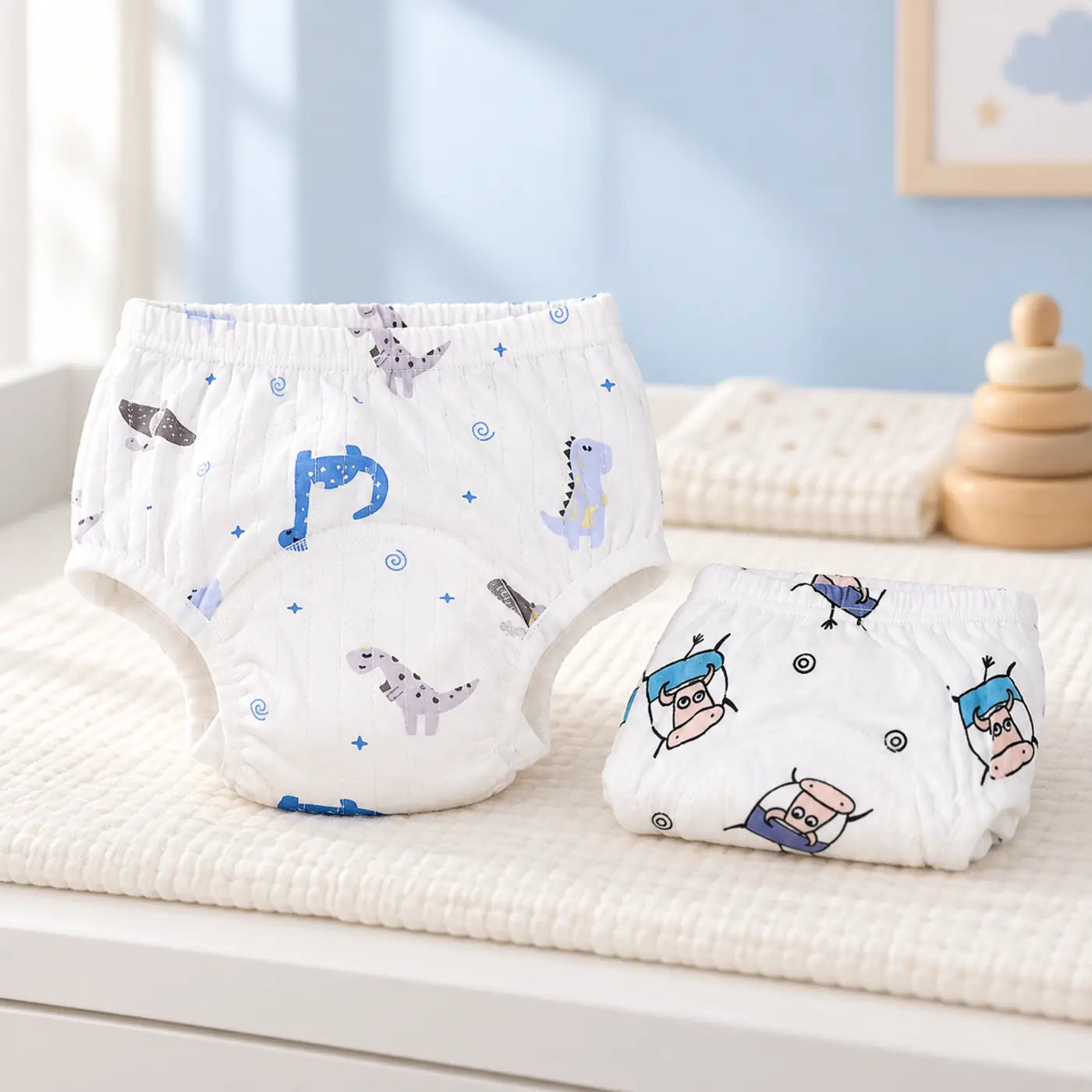 Grapebly reusable baby potty training pants with absorbent padding and elastic waistband