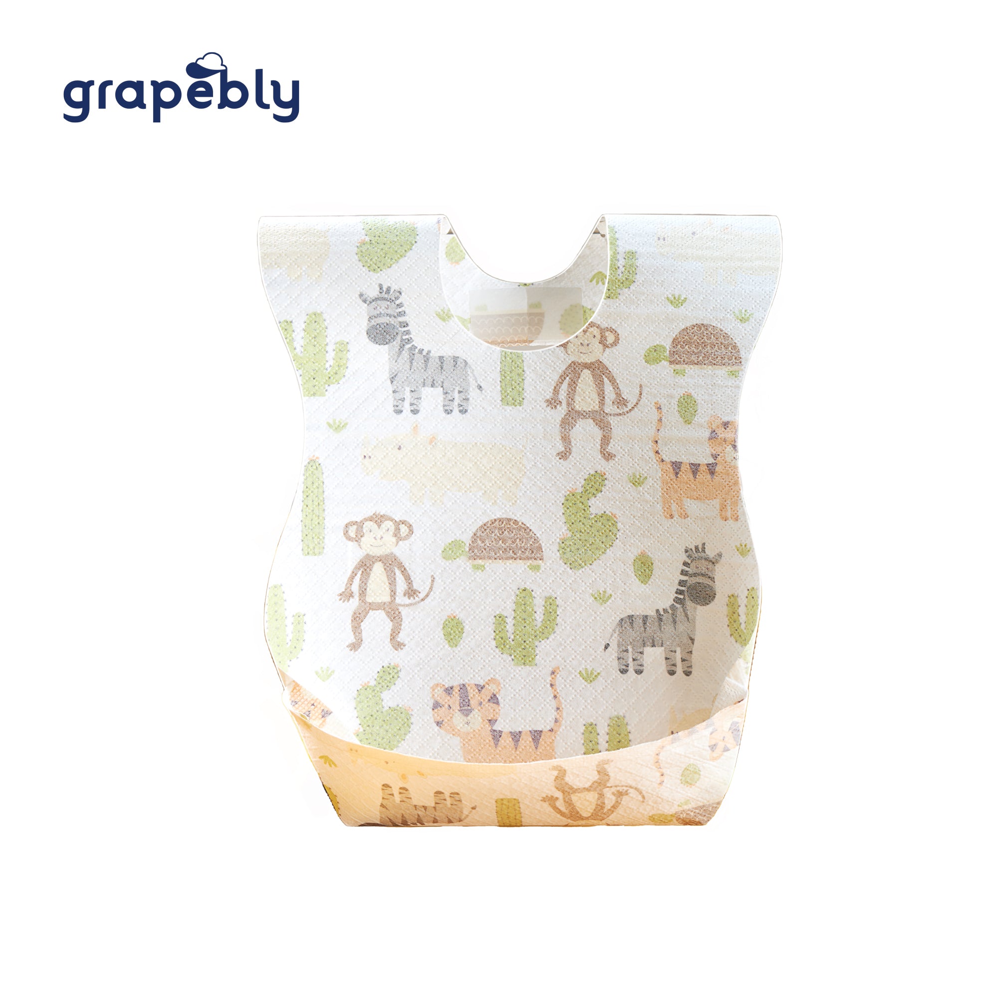 Grapebly Disposable Baby Bibs (20 pcs - Individually Packed)