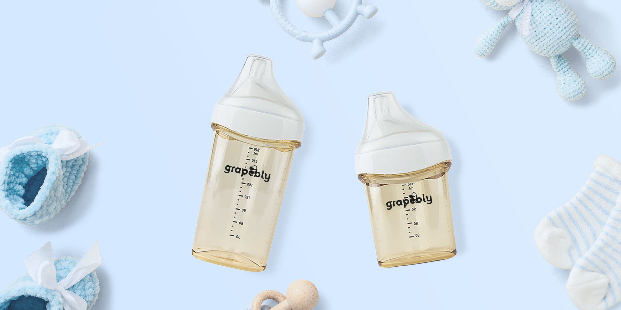 Grapebly Best Baby Feeding Bottle, Natural Feeding Milk, Newborn Feeding Bottle