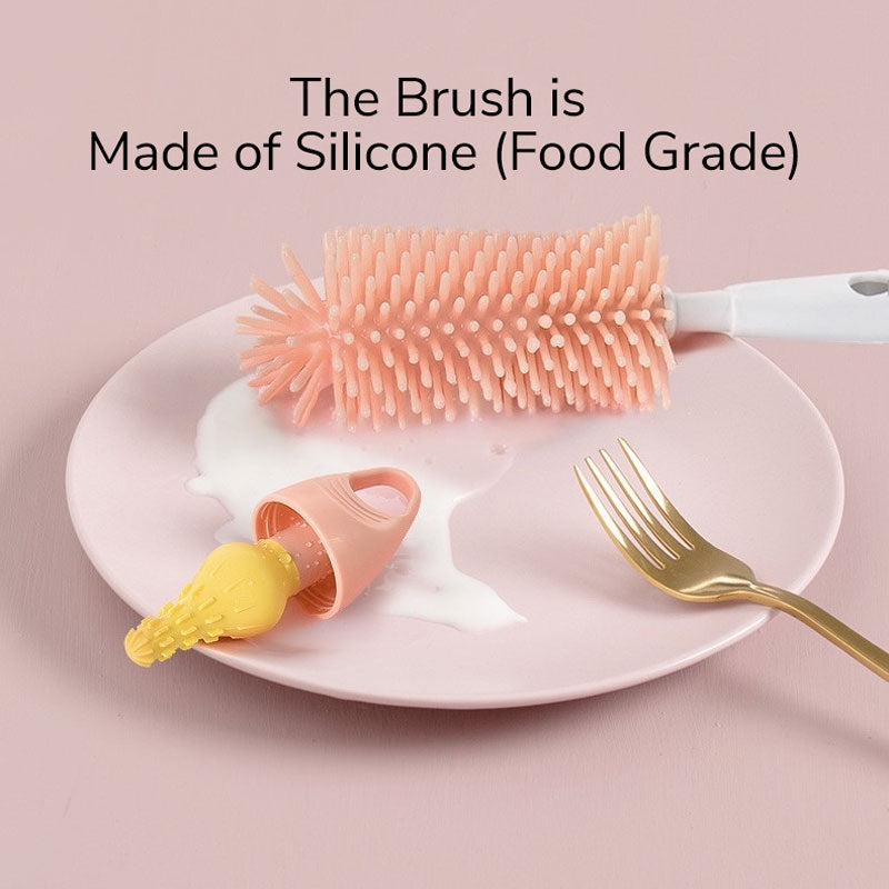 Bottle Brush, Bottle Cleaning Brush, Silicone Brush, Teat Brush