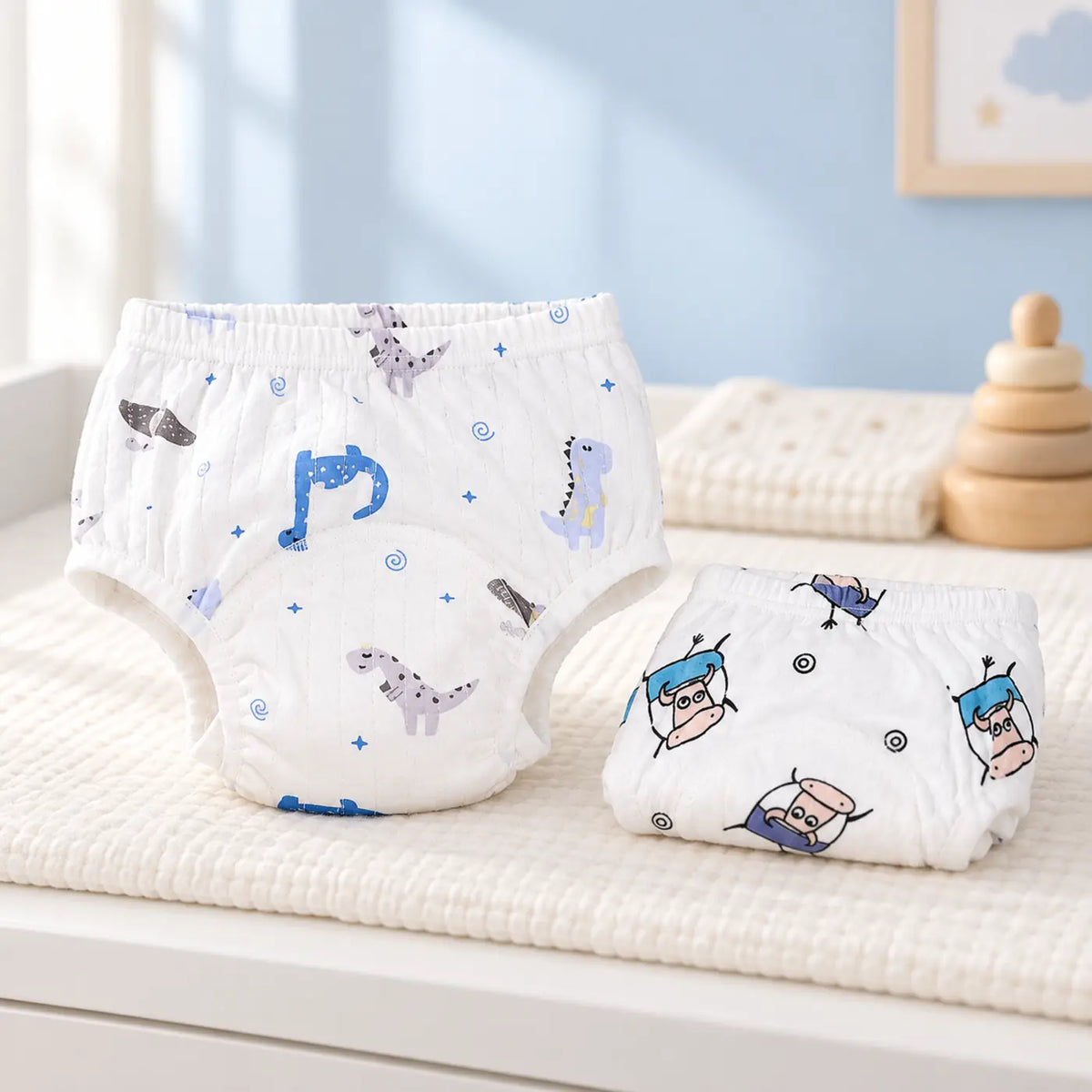 Grapebly reusable baby potty training pants with absorbent padding and elastic waistband