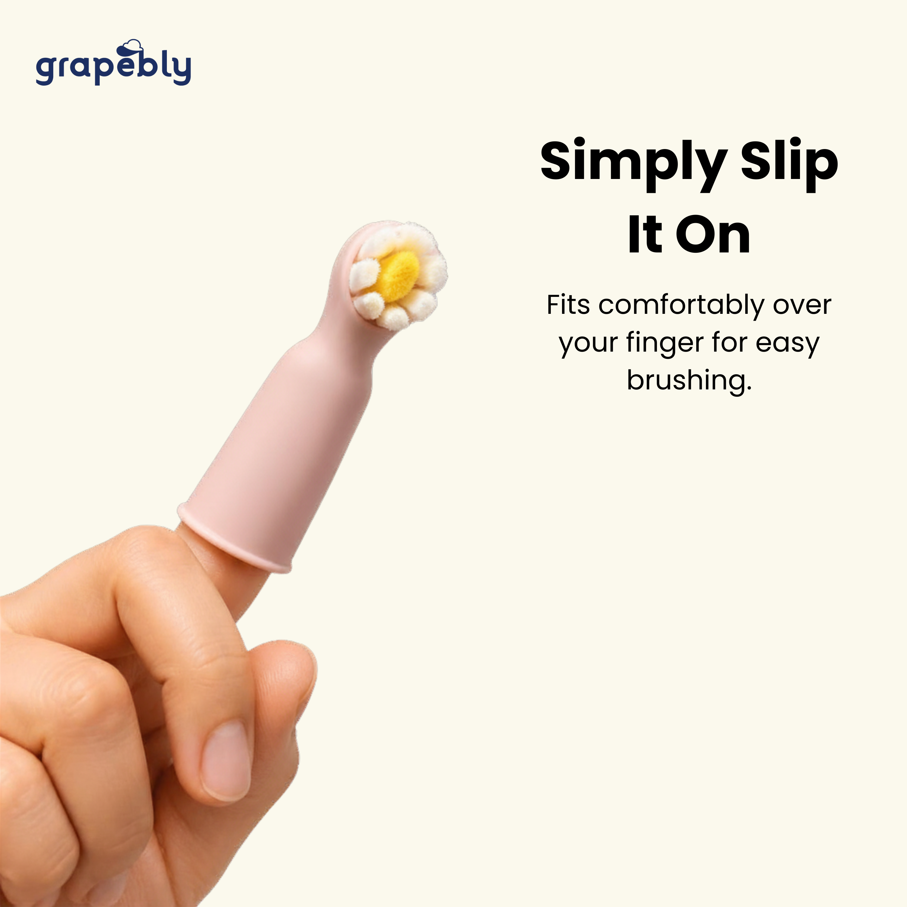 Grapebly Silicone Finger Baby Toothbrush – Baby’s First Toothbrush