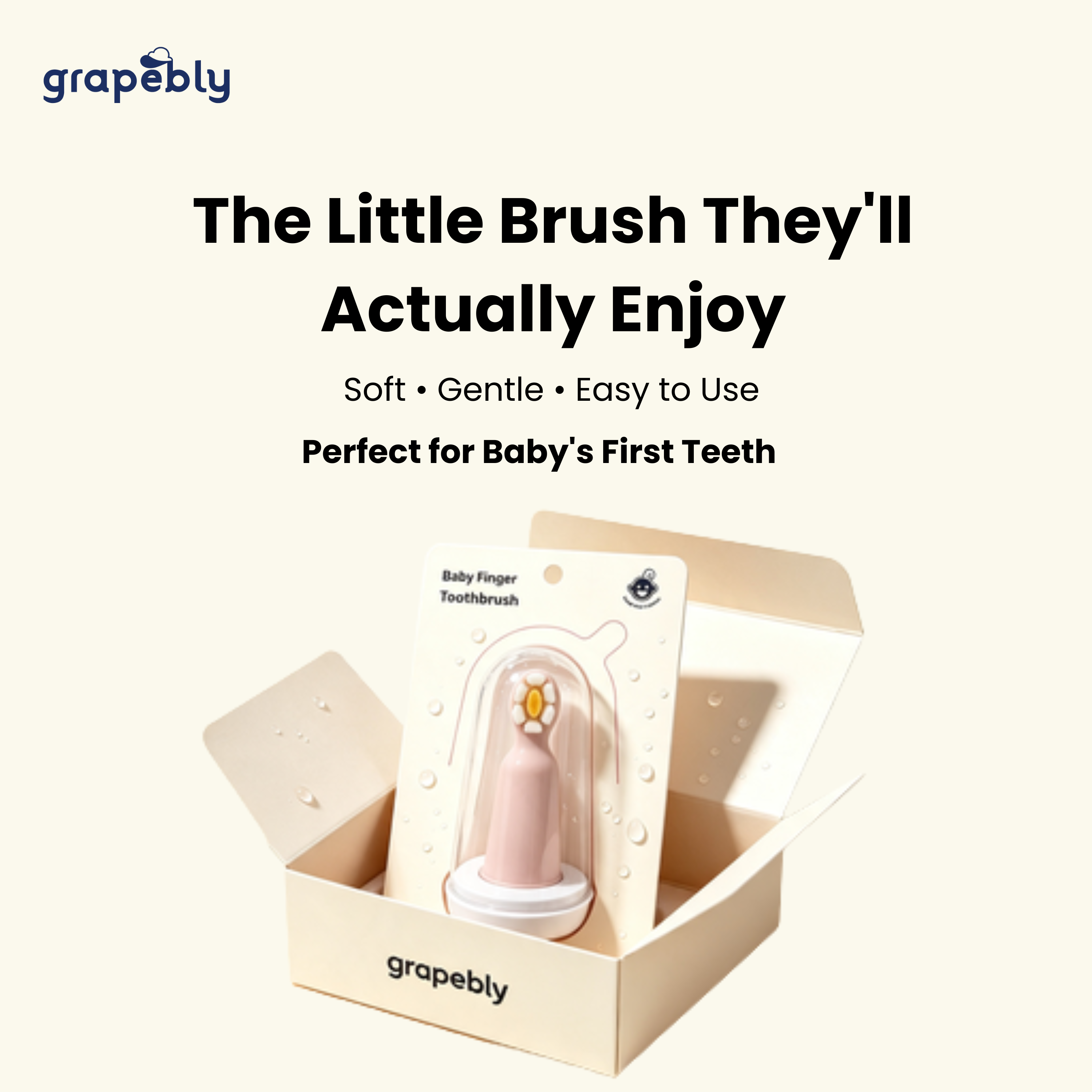 Grapebly Silicone Finger Baby Toothbrush – Baby’s First Toothbrush
