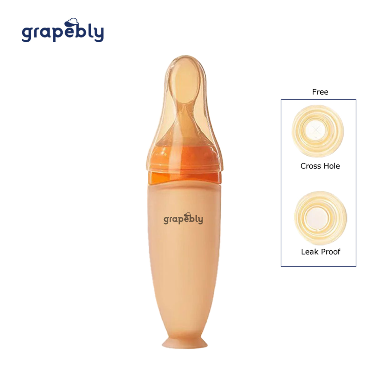 Grapebly Baby Silicone Food Feeder 120ml / 4oz