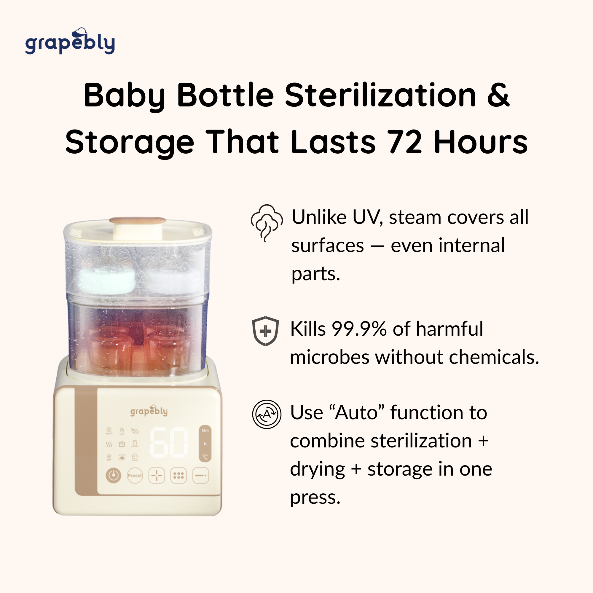 steam sterilizer for baby bottles