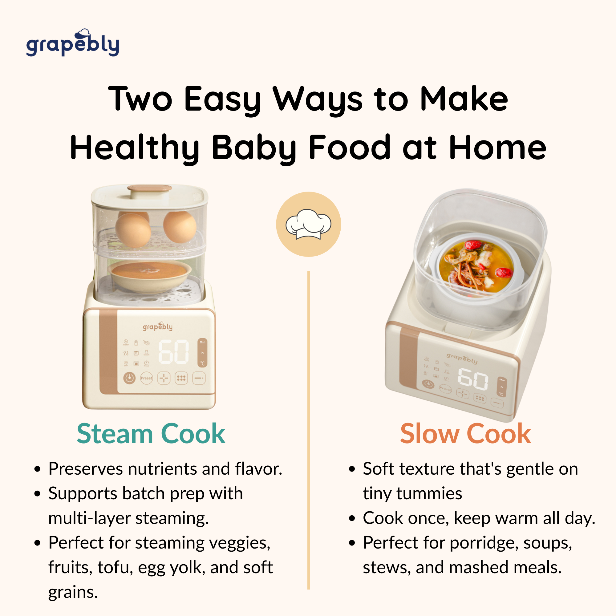 Steam Cook Baby Food