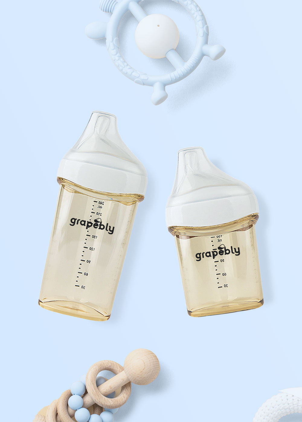 Grapebly Best Baby Feeding Bottle, Natural Feeding Milk, Newborn Feeding Bottle