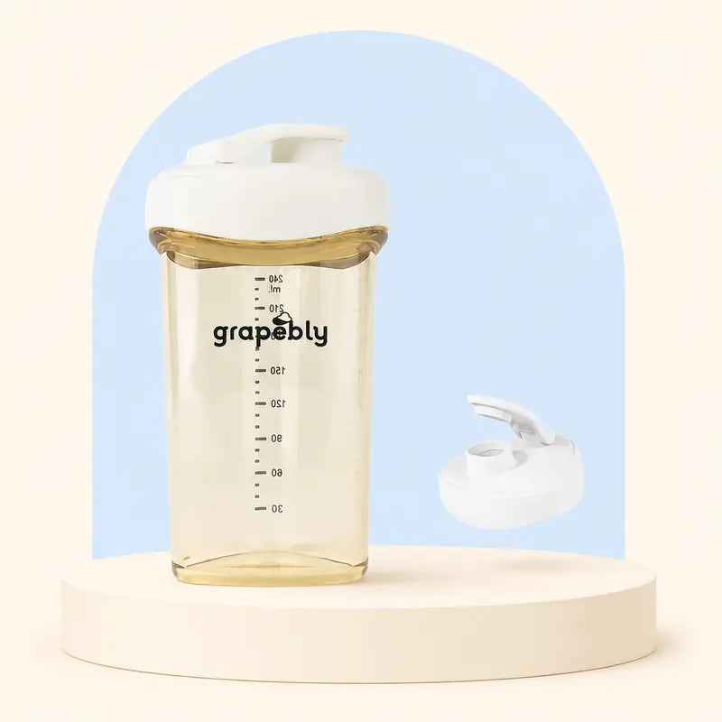 Grapebly PPSU toddler drinking bottle fitted with a spout lid