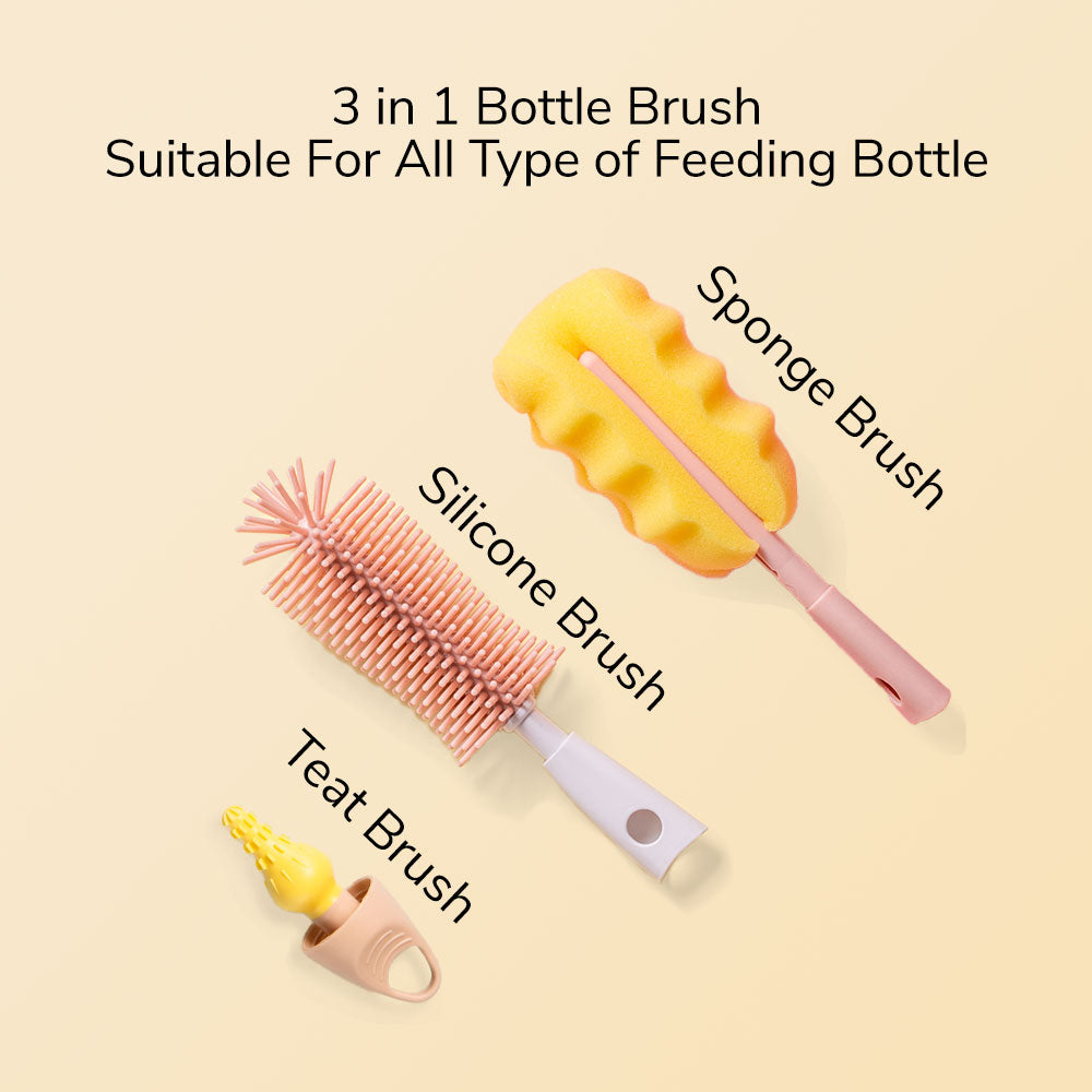 Bottle Brush, Bottle Cleaning Brush, Silicone Brush, Teat Brush
